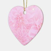 柔らかいピンクのダリア セラミックオーナメント (左)