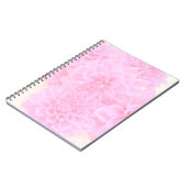 柔らかいピンクのダリア ノートブック (左側)