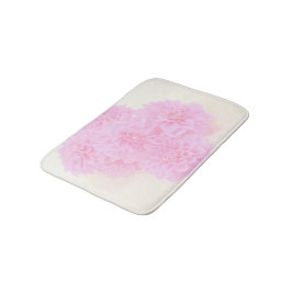柔らかいピンクのダリア バスマット