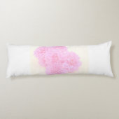 柔らかいピンクのダリア ボディピロー (裏面)