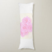 柔らかいピンクのダリア ボディピロー (正面縦)