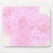 柔らかいピンクのダリア マウスパッド (正面)