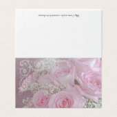 柔らかいピンクのバラと赤ちゃんの呼吸カード (外部フラット)