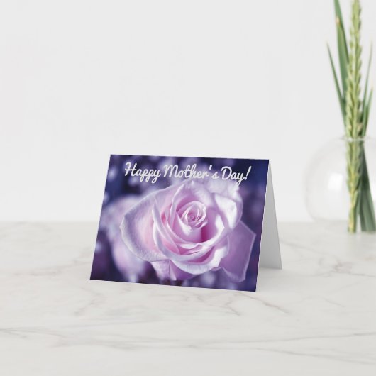 柔らかいピンクのバラのお母さんのデイカード カード (正面)