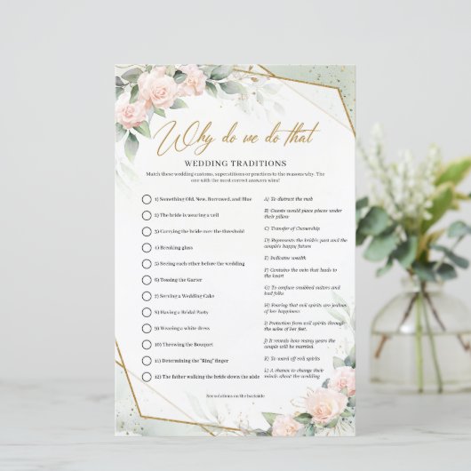 柔らかいピンクのバラの緑の金ゴールドなぜ私たちはそれをする (スタンド正面)