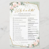 柔らかいピンクのバラの緑の金ゴールドなぜ私たちはそれをする (正面)