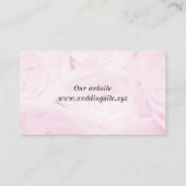 柔らかいピンクのバラの花フローラ結婚テーマ エンクロージャーカード (裏面)