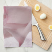 柔らかいピンクのバラの花 キッチンタオル (四つ折り)