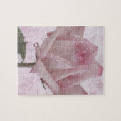 柔らかいピンクのバラの花 ジグソーパズル (横)