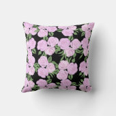 柔らかいピンクのバラ枕 クッション (裏面)