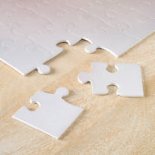 柔らかいピンクのパステル調の花 ジグソーパズル (側面)