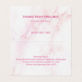 柔らかいピンクのフェイク大理石 名刺 (内部フラット)