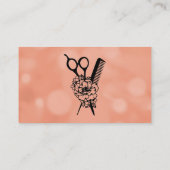 柔らかいピンクのヘアブレイディング 名刺 (裏面)