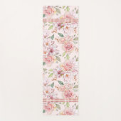 柔らかいピンクのヴィンテージバラパターンのバスタオオルセット ヨガマット (正面)