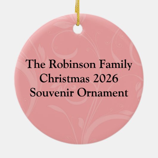 柔らかいピンクの桜 セラミックオーナメント (裏面)