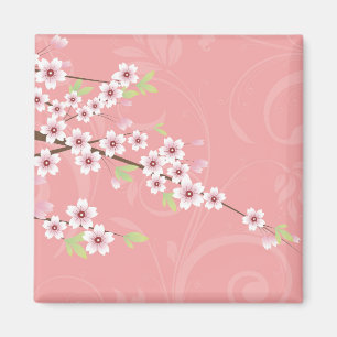 柔らかいピンクの桜 マグネット