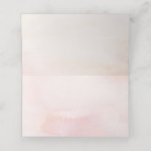 柔らかいピンクの水の色の花エレガントな結婚式 プレイスカード (内部開封)