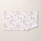 柔らかいピンクの水彩画の花模様 バスタオルセット (ハンドタオル)