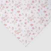 柔らかいピンクの水彩画の花模様 薄葉紙 (詳細)