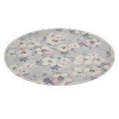 柔らかいピンクの水彩画パターン カッティングボード (角)