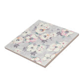 柔らかいピンクの水彩画パターン タイル (側面)