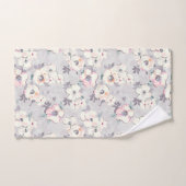 柔らかいピンクの水彩画パターン バスタオルセット (ハンドタオル)