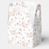 柔らかいピンクの水彩花模様 フェイバーボックス (オープン)