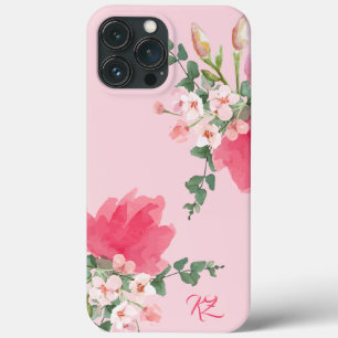 柔らかいピンクの水色の花束 iPhone 13 PRO MAXケース