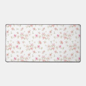 柔らかいピンクの水色の花 デスクマット (正面)