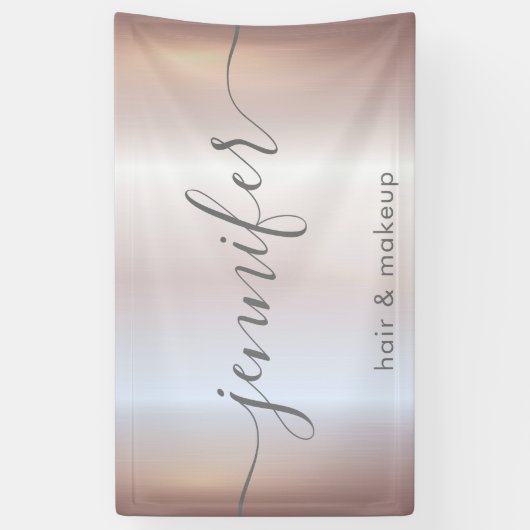 柔らかいピンクの発光魅力的なスクリプトのミニマル主義者 横断幕 (縦)