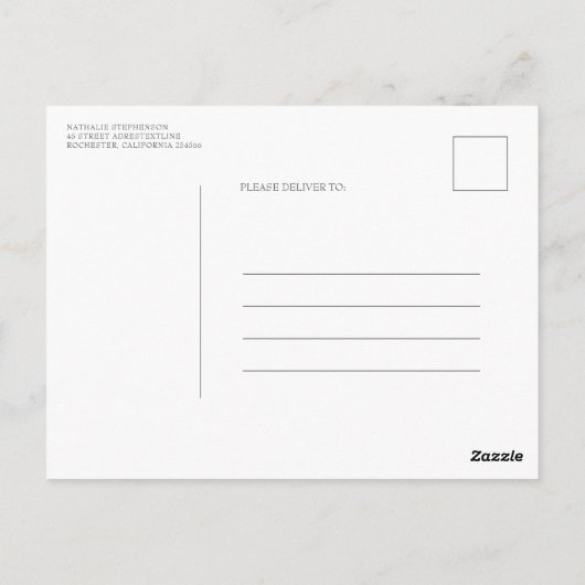 柔らかいピンクの花エレガントが日付を保存 ポストカード (裏面)