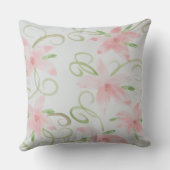 柔らかいピンクの花 クッション (裏面)