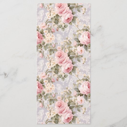 柔らかいピンクの花 メニュー (正面)