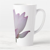柔らかいピンクの蓮結婚花 カフェラテマグ (右)