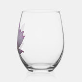 柔らかいピンクの蓮結婚花 ステムなしワイングラス (左)