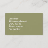 柔らかいピンクの《植物》百日草の花 名刺 (裏面)