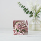 柔らかいピンク結婚のバラの花束 エンクロージャーカード (スタンド正面)