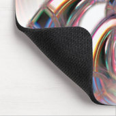 柔らかいピンク色のトーンの黄金の爪のスパイラル紙 マウスパッド (コーナー)