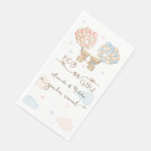 柔らかいピンク色の青テディベア性別リビール (コーナー)