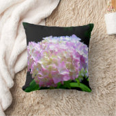 柔らかいピンク色の黄色い紫紫紫紫陽花 クッション (ブランケット)