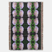 柔らかいピンク色の黄色い紫紫紫紫陽花 スローブランケット (正面縦)