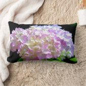 柔らかいピンク色の黄色い紫紫紫紫陽花 ランバークッション (ブランケット)