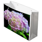 柔らかいピンク色の黄色い紫紫紫紫陽花 ラージペーパーバッグ (正面アングル)