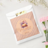 柔らかいピーチリトルカボチャ赤ちゃんシャワー フェイバーバッグ (封をした状態)