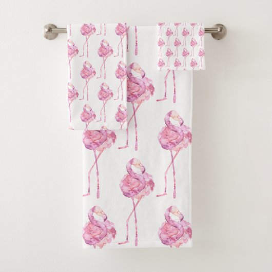 柔らかいフラミンゴシリーズデザイン3バスタオルセット バスタオルセット (インサイチュ)