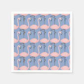 柔らかいフラミンゴ模様 スタンダードカクテルナプキン (正面)