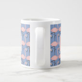 柔らかいフラミンゴ模様|モノグラム ジャンボコーヒーマグカップ (裏面)