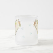 柔らかいフロップ猫(さらさ) フロストグラスマグカップ (中央)