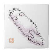 柔らかいフロップ猫 タイル (正面)