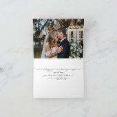 柔らかいフローラ蝶と写真 サンキューカード (内部)